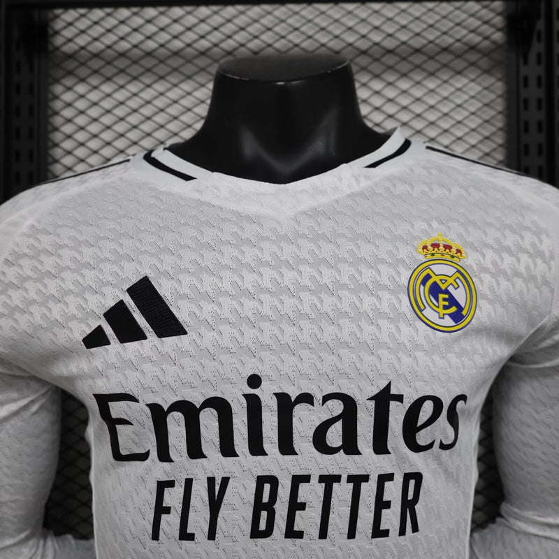 Camisa Real Madrid Home 24/25 - Versão Jogador Manga Longa